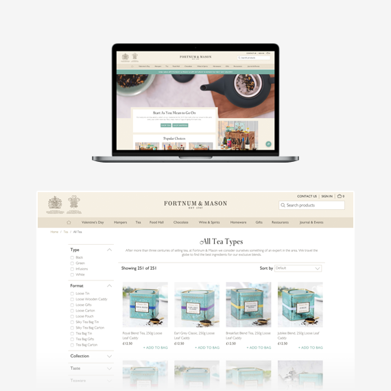 Fortnum and Mason Spree Commerce Success Story