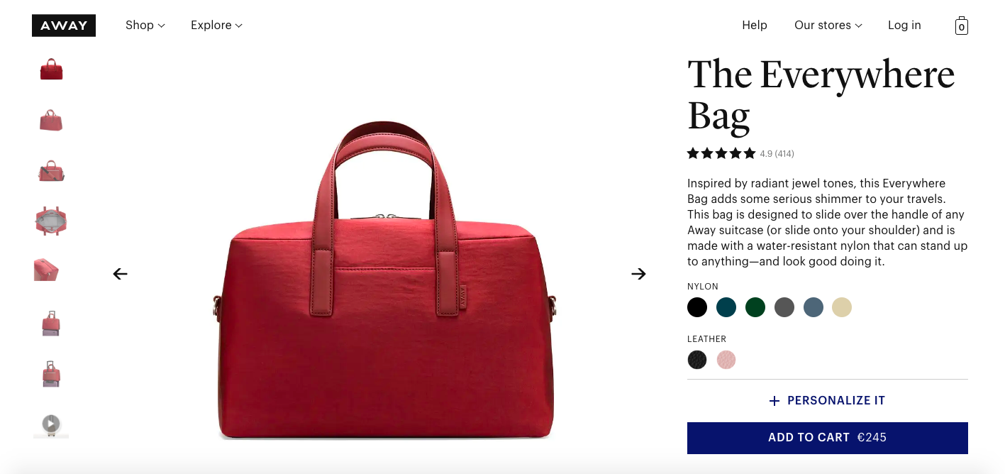 Away's popular luggage is hosting its first-ever online sale