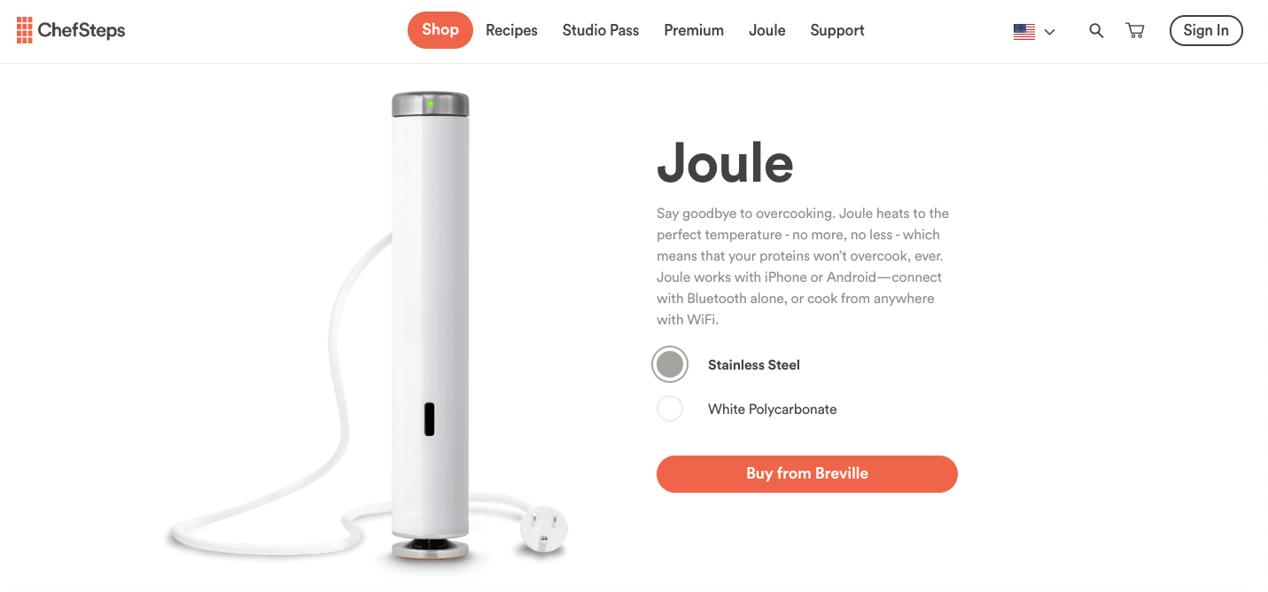 The award-winning ChefSteps Joule sous vide cooker is back at its