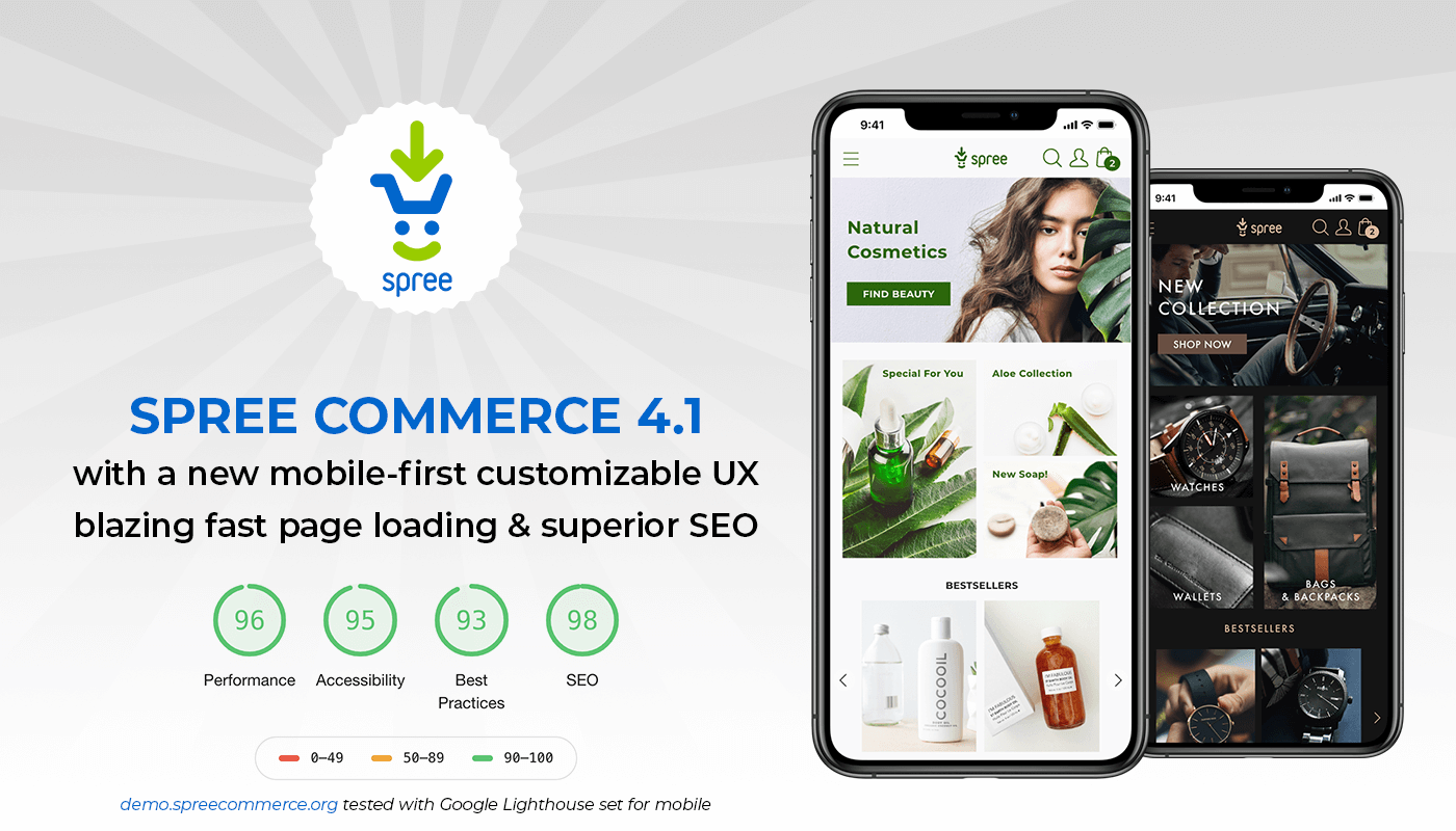 Spree 4.1 - blazing fast, mobile-first E-Commerce platform with superior UX and SEO
