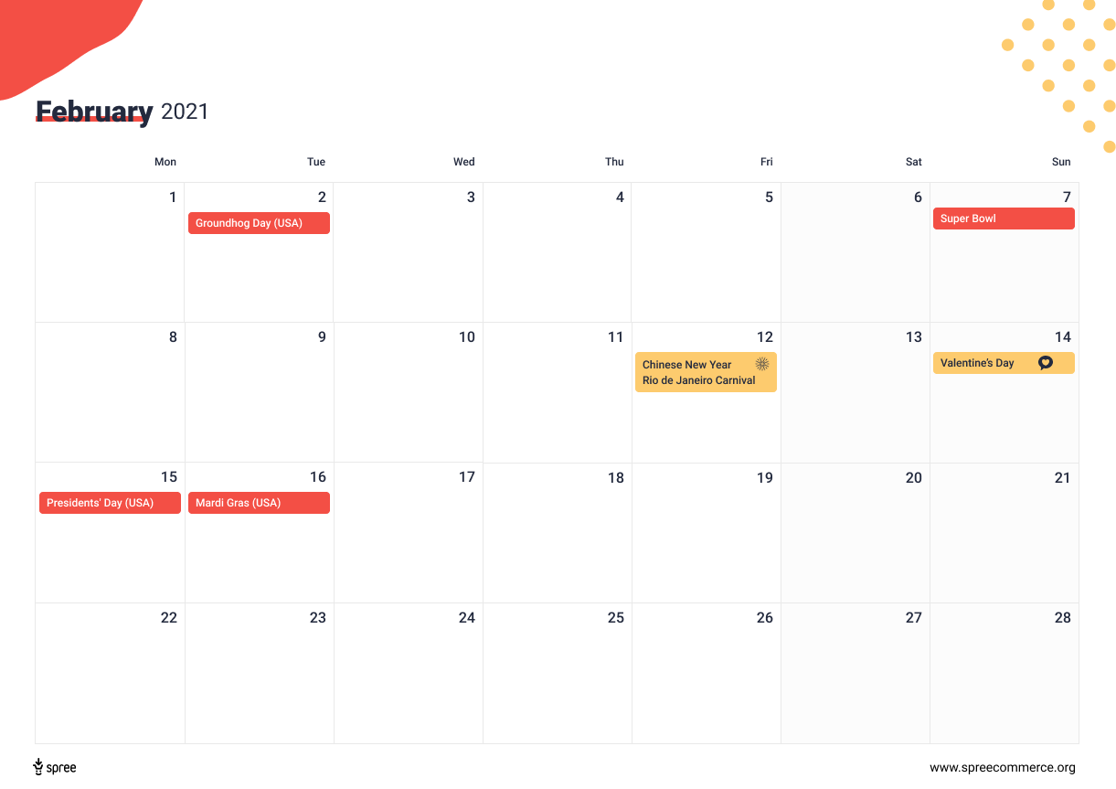 Download the 2021 Ecommerce Calendar - holidays that drive ...