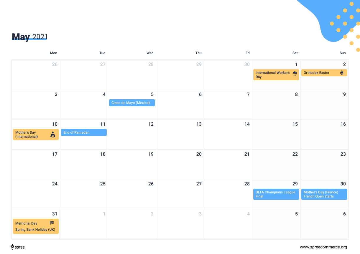 Download the 2021 Ecommerce Calendar - holidays that drive ...
