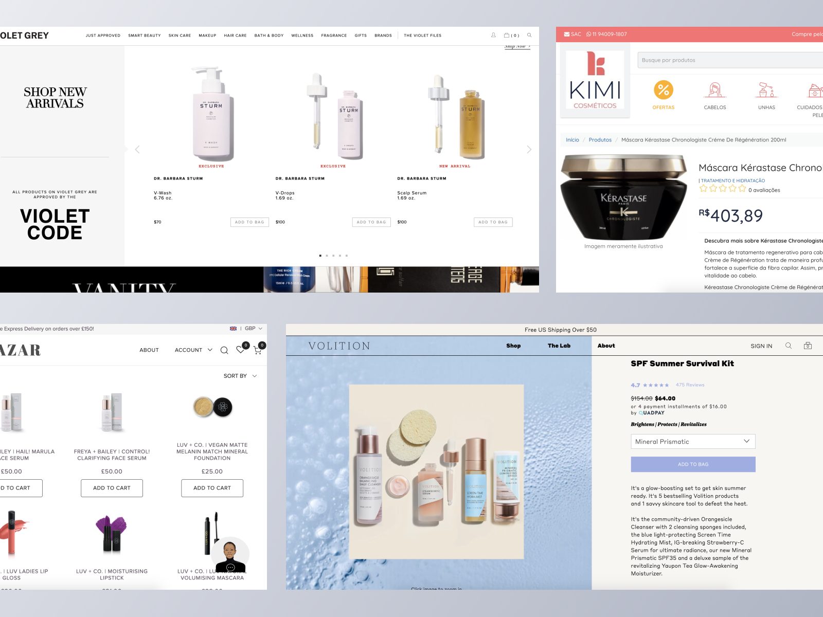 Beauty ecommerce websites using Spree Commerce