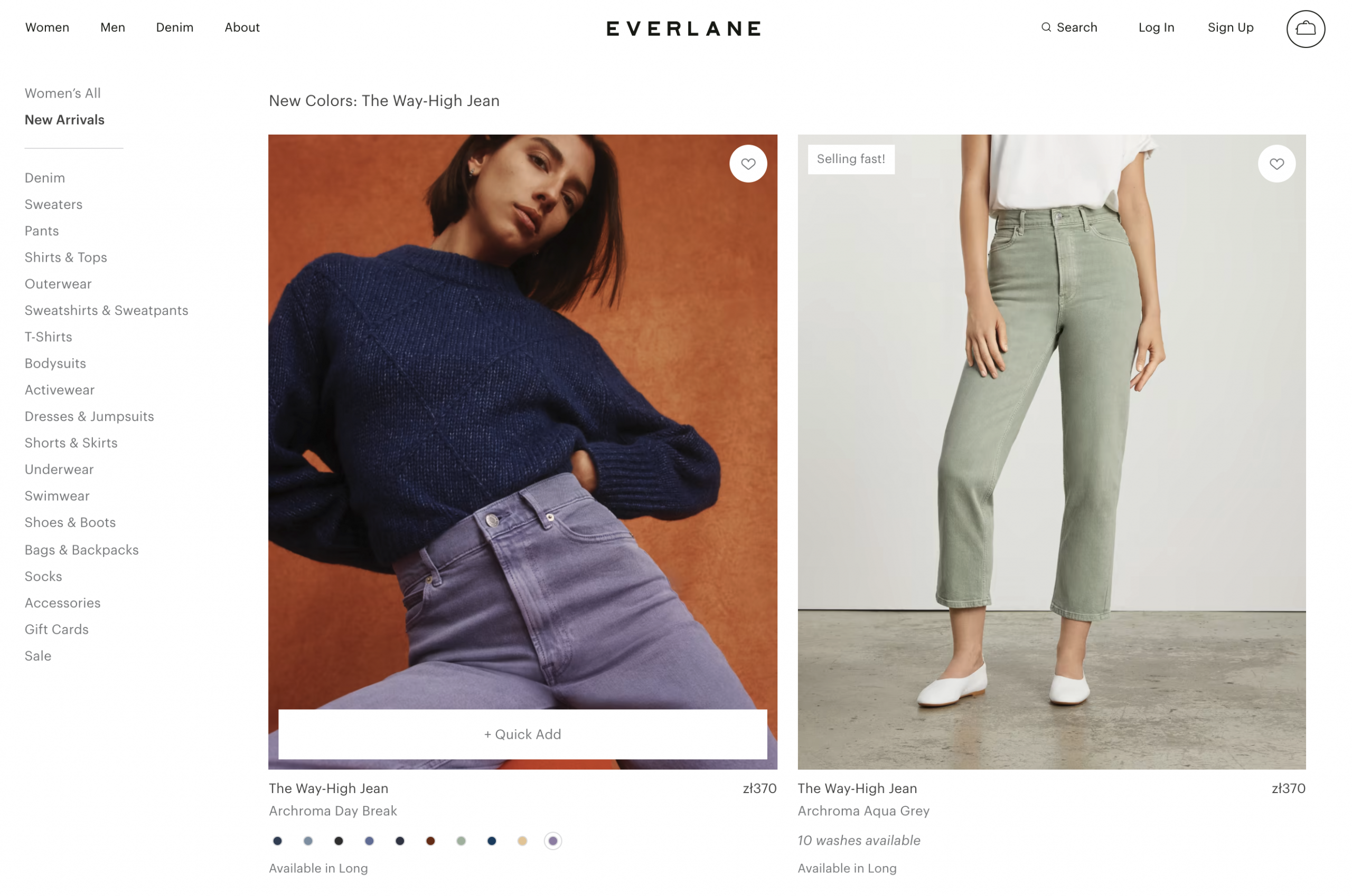 Everlane wishlist