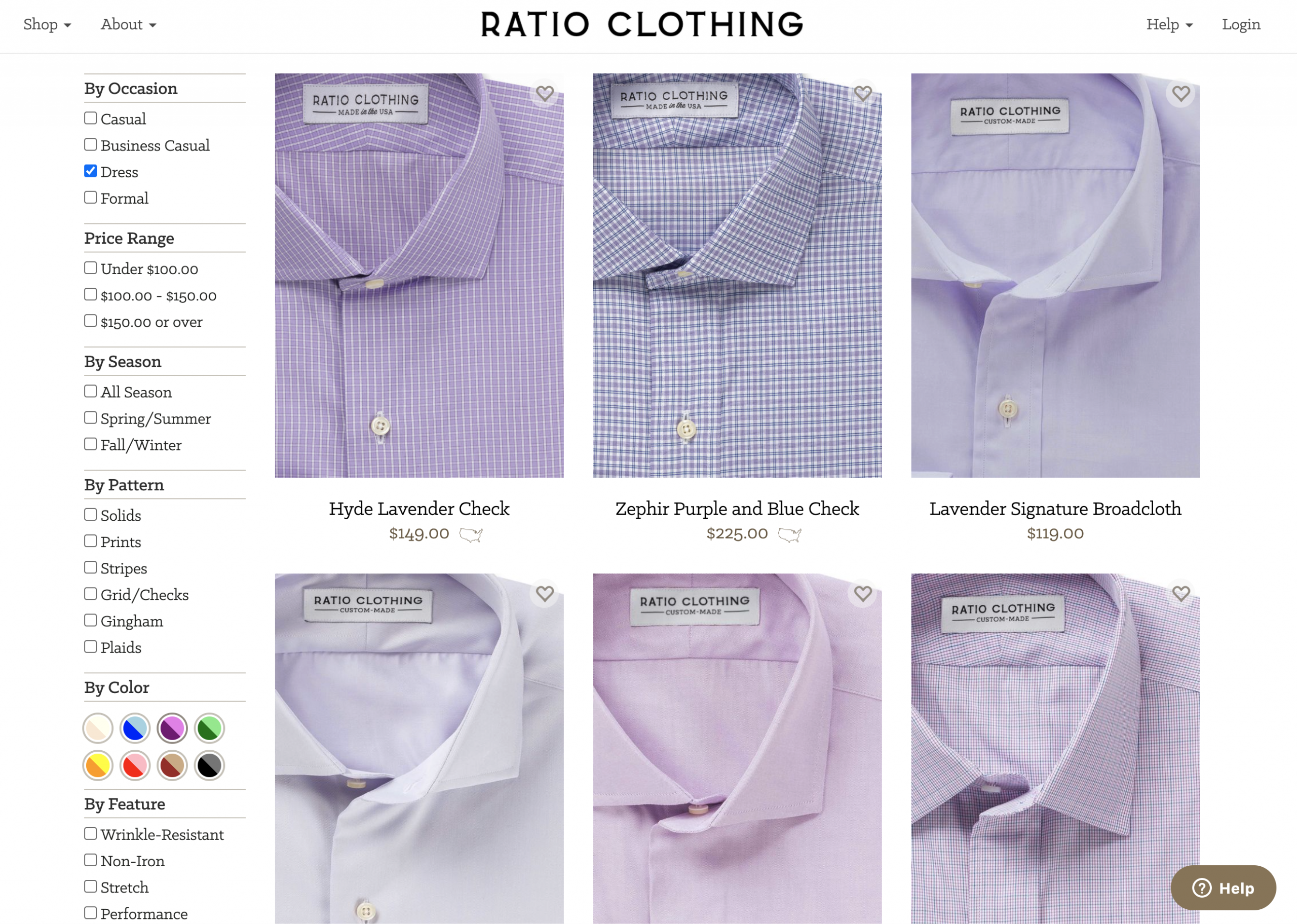 Ratio Clothing wishlist