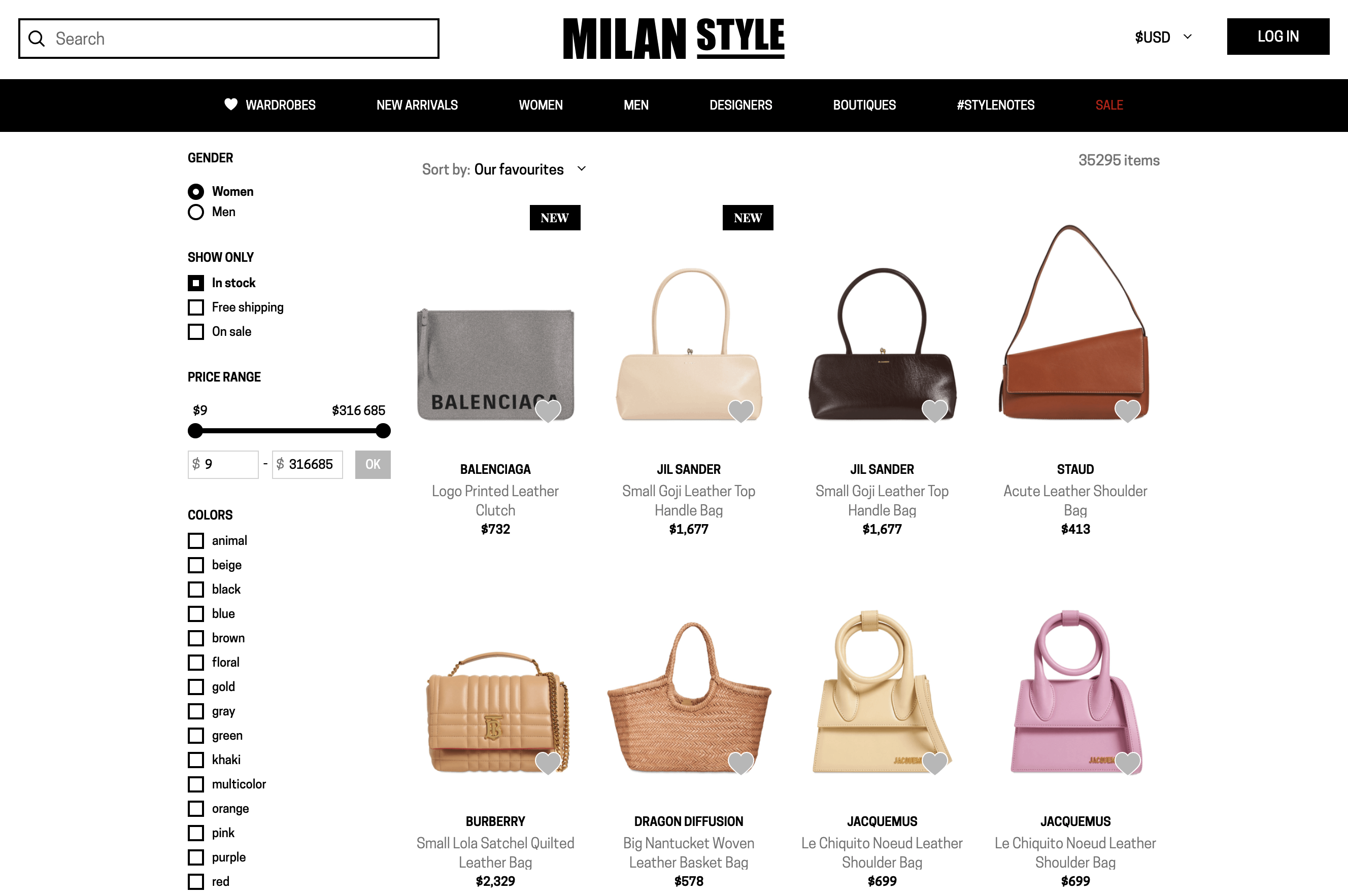 Milan Style wishlist