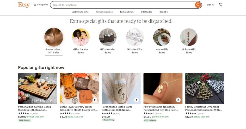 Etsy marketplace vendor image