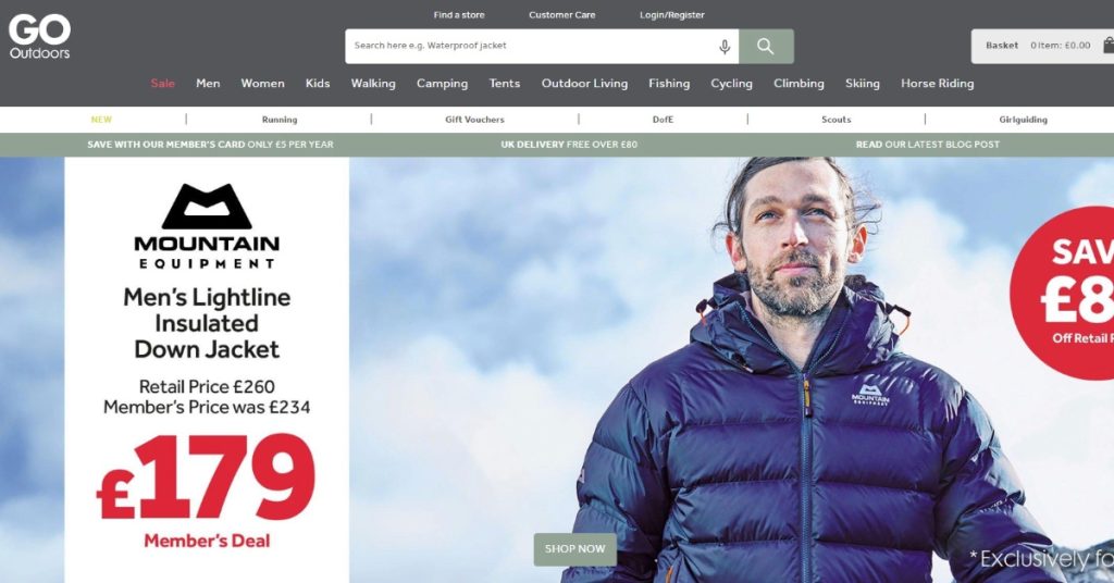 Go Outdoors marketplace vendor image