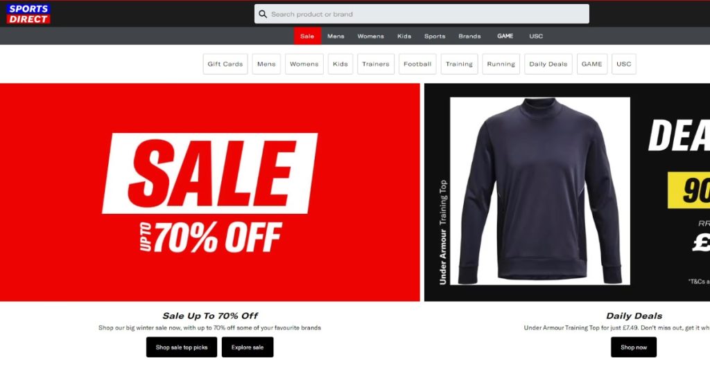 Sports Direct marketplace vendor image