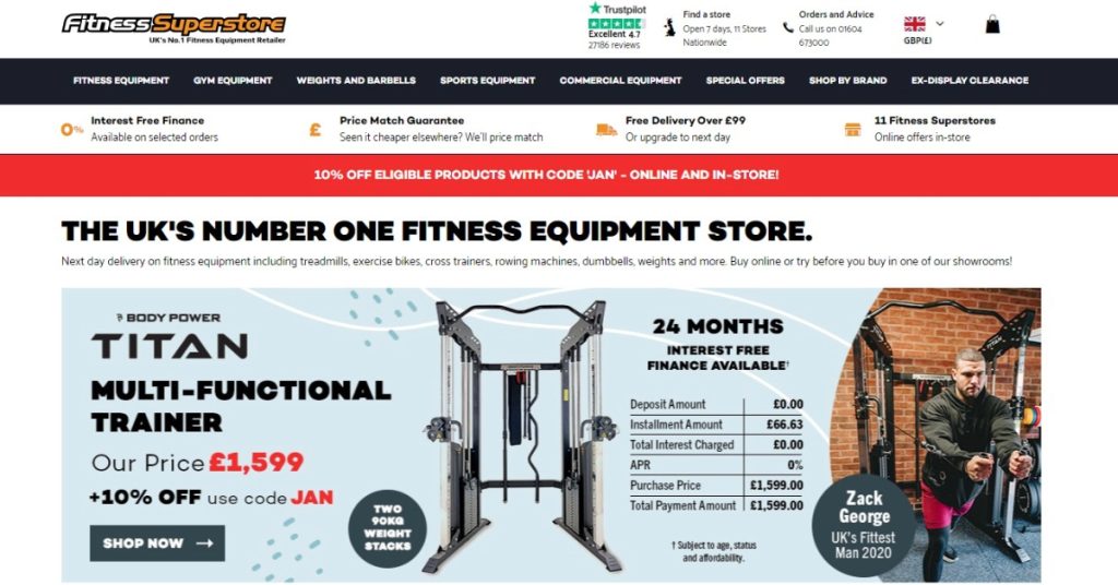 Fitness Superstore marketplace vendor image