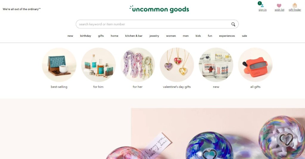 Uncommon Goods marketplace vendor image