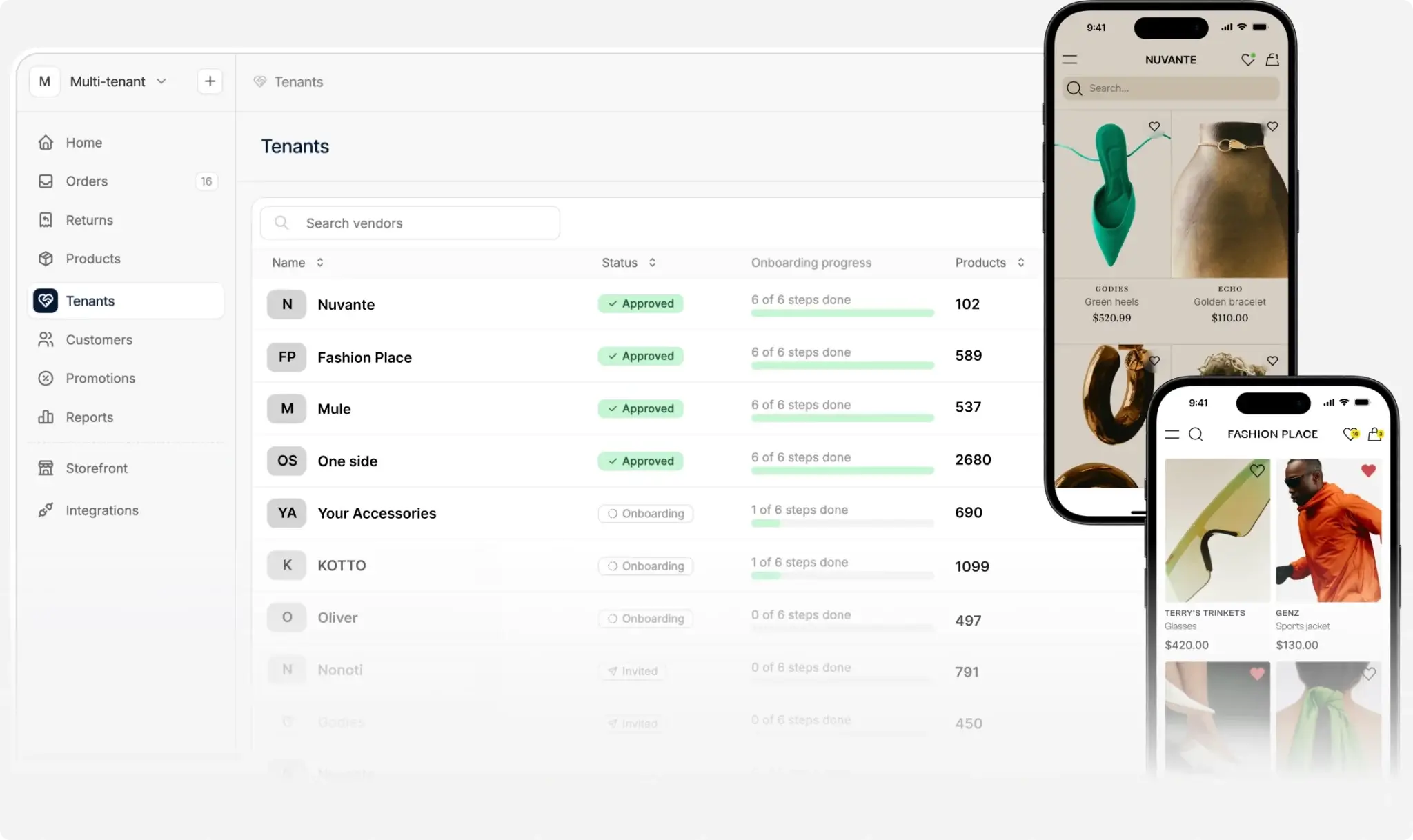 Multi-tenant white-label eCommerce platform