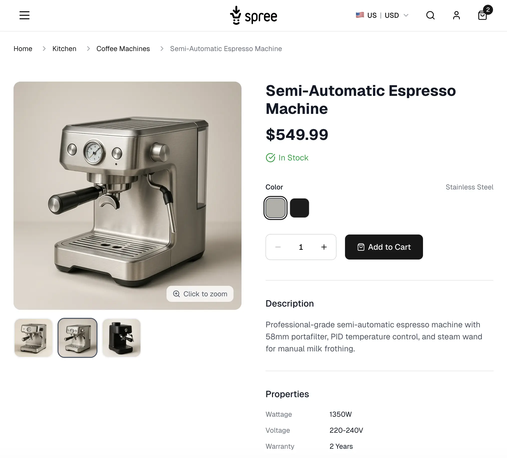 Spree Commerce - Next.js Storefront - Product