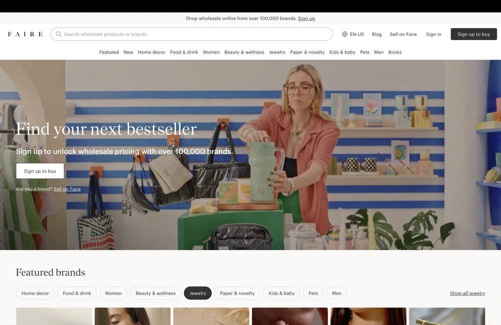 Faire wholesale marketplace