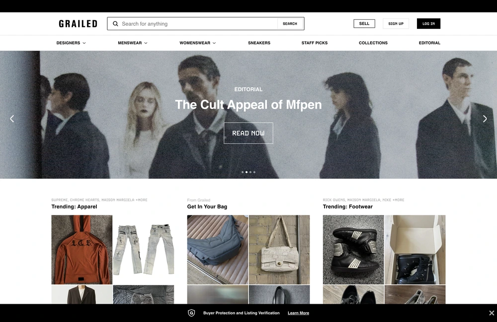 Grailed Next.js storefront