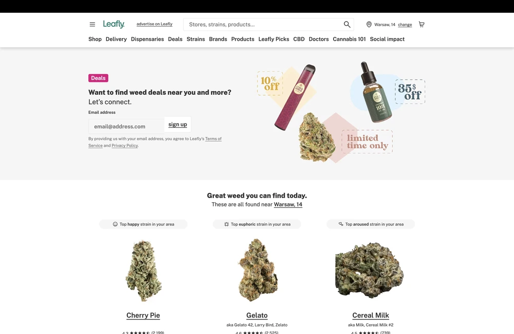 Leafly Next.js storefront