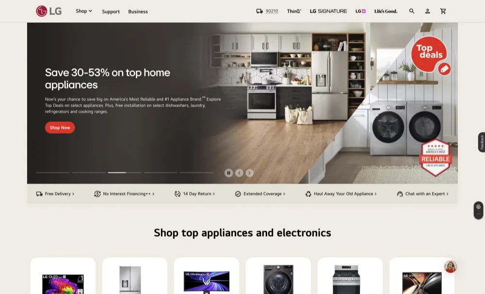 LG Next.js eCommerce storefront