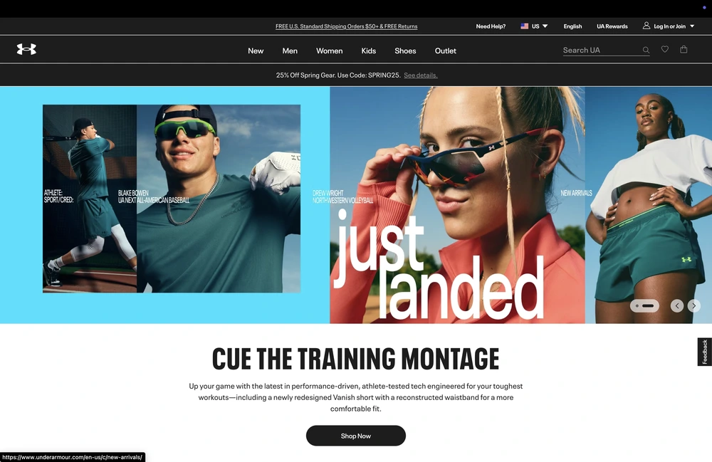 Under Armour Next.js storefront